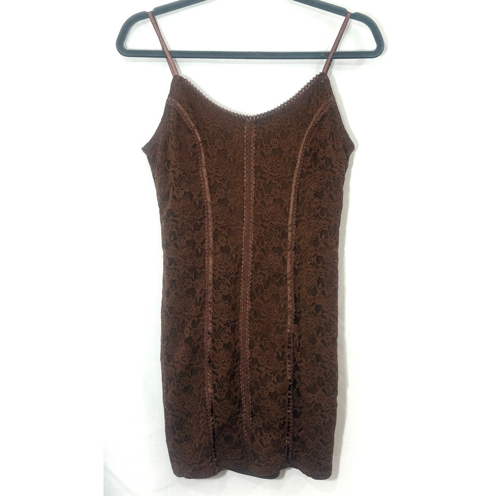 NWT Forever 21 Brown‎ Lace Bodycon Mini Dress Womens Size M